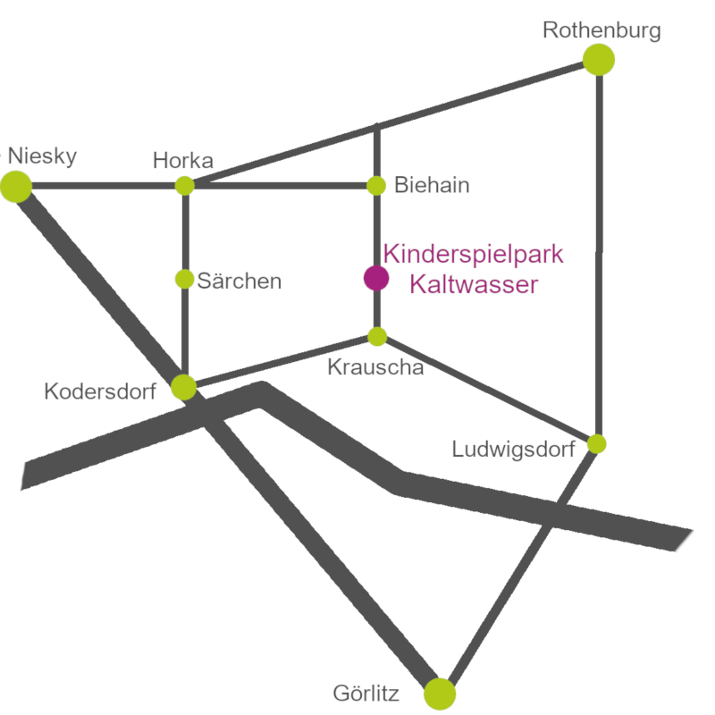 Anfahrtskarte Kinderspielpark Kaltwasser